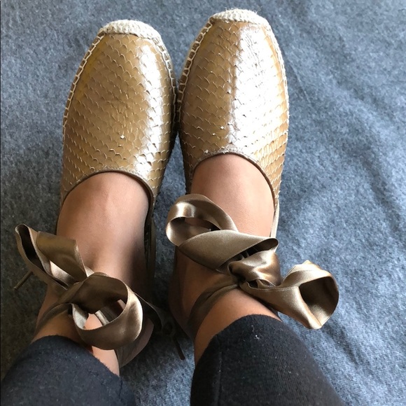 BNWOT Sam Edelman Snake Skin Ribbon Espadrille - Picture 6 of 6